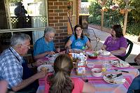  Eating tea, New Years Eve 2008 at Moss Vale