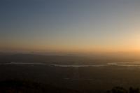  looking down Anzac avenue from the top of Mt Ainslie