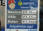 P1000269  petrol prices, Tijuana, Mexico