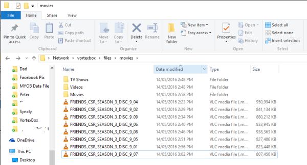 Ripped files in creation time order