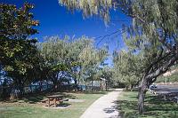  the park next to the parking lot at Yeppoon Beach