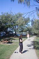  texting at Yeppoon Beach